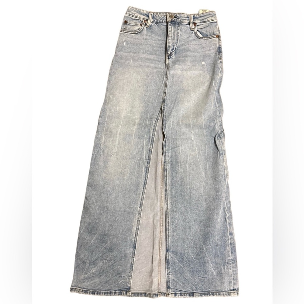 Alice + Olivia Light Blue denim Maxi Skirt